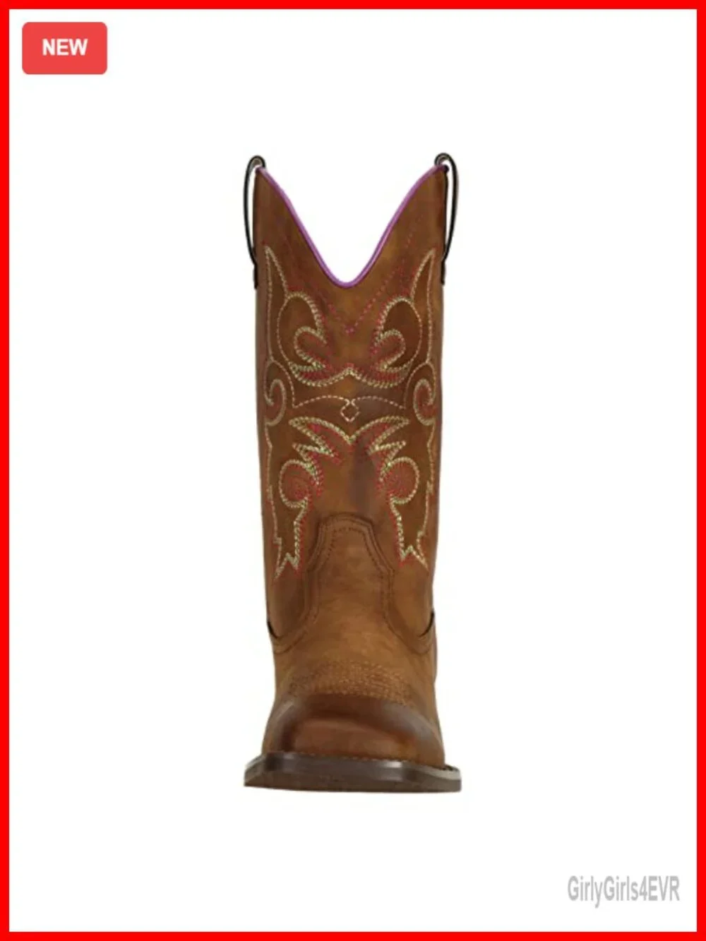 Women's Cowboy Boots - Wide Square Toe, Wide Calf, Faux Leather, Embroidered